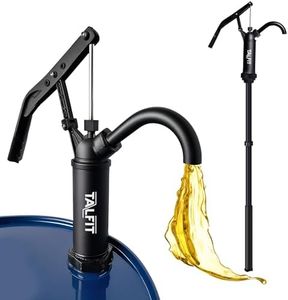 TALFIT Lever Action Barrel Pump,55 Gallon Drum Pump, For Fuels, Chemicals, Corrosive Liquids, Water Based Fluids, Fits 5 to 55 Gallon Drums & Barrels (PPS - Ultra - Strong Corrosion Resistance)