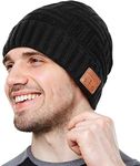 Pecco Bluetooth Beanie Hat, V5.0 Bluetooth Music Hat for Men and Women,Wireless Headphone Built-in HD Stereo Speakers with Rechargeable USB for Running, Skiing,Skating