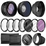 Ultra Deluxe Lens Kit for EOS M6 Mark II, EOS M50, EOS M50 Mark II, EOS M200 with 15-45mm Lens, Fuji X100V - Includes: 7pc 49mm Filter Set + 49mm Wide Angle and Telephoto Lens