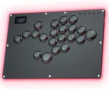 GuileKeys Leverless Controller Arcade Stick GK-21, All-Button Arcade Controller 21Keys for PS4/PS3/PC/Switch, Arcade Fight Stick with RGB/Turbo/Hot-Swap/Low Profile Switch Black