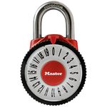 Master Lock 1588D Locker Lock Combination Padlock, 1 Pack, Magnification Lens, Color May Vary