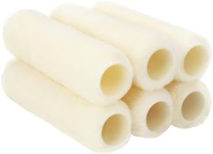 PinStone 6 Pack 9" x 3/4" Nap Professional Lambswool Paint Roller Covers, Shed-Resistant 100% Natural Lambs Wool, Premium Lambswool Roller for Semi-Rough to Rough Surfaces, All Paints and Stains