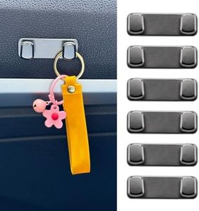 Dargoose Car Hooks Mini for Key Purse Mask Charging Cable Storage Hook Stick on Dashboard Seat Back Headrest Vent Home USB Earphone Holder 6 Pack