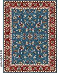 INDIAN ORIENTAL RUGS Hand Tufted Carpet Persian Design Export Quality for Living Room-Bedroom & Hall ( Bleed Blue, 5 X 7 Feet)