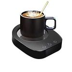 Coffee Mug Warmer - Desktop Beverage Warmer - Electric Cup Warmer Tea Water Cocoa Milk for Office Desk and Home Use 110V Best Gift for Coffee Lovers with Automatic Shut Off Function Black (Black)