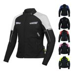 WD Motorsports Textile Motorcycle Jacket, Women Lightweight Motocross Biker Jacket, CE Armored Waterproof Riding Jackets – All Season