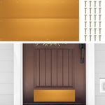 BELLA BAYS Door Kick Plate 10" x 34" 0.04" Thickness 5052 Aluminum Metal Door Plate with Screw Brass Colored 2 Pack Protective Film for Interior Exterior Door Pet Family Car Kitchen Decoration