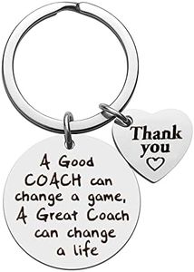 YALLNASL Coach Thank You Appreciation Gifts Keychain for Women Men A Good Coach Can Change A Game Keyring for Coaches Coach Retirement Gifts for Football Volleyball Basketball Coach