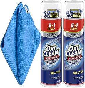 Tituaa 2 Oxi, Clean Max Force Gel Stick [Stain. Remover] Bundled with 1-Pack 16 x 16 Microfiber Cleaning Cloth Towel Rag (Compatible with OxiClean)