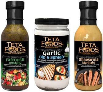 Teta Foods Assorted Selection of Middle Eastern Dressings and Marinades (Fattoush Garlic Shawarma)