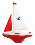 GÜNTHER FLUGSPIELE Kinder Segelboot RTR 240mm Fantasy Paul Günther 1829 Boat Captain Hook, Small Dinghy for Playing, Ready to sail, Approx. 24 x 32 cm, for Lake, Beach and Bath, red, S