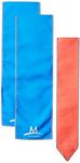 MISSION Cooling Accessories Multi-Pack with 1 Cooling Scarf/2 Cooling Wraps, Blue & Coral, One Size