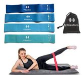 Fitlastics Resistance Loop Bands Set for Squats, Stretching, Strength Training Exercises, Hips & Glutes Heavy Workouts for Men & Women (Blue) ,Malaysian Latex