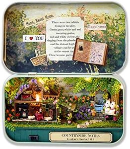 Cuteefun DIY Miniature House Kit in Box for Building, Handmade Mini Theatre Craft Set, Creative Craft Gifts for Women (Country Life)