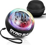 Wrist Gyro Ball Power Balls Trainer Ball, Hand Gyro Ball Wrist Strengthener, Self-Starting Hand Grip Strength Trainer for Joint and Muscle Exercise with Colourful LED Lights Protective Ball Case