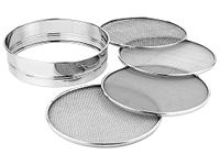 Kuber Industries Stainless Steel 4 in 1 Interchangeable Sieve Chalni for Flour, Spices, Maida, Food Strainer (Silver), 8 X 8 X 2 centimeters