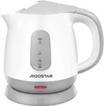 Aigostar Small Electric Kettle, 1L Portable Electric Tea Kettle 1100W with Automatic Shut-Off and Boil Dry Protection, Travel Hot Water Boiler Cordless for Making Coffee and Tea, BPA-Free, Grey