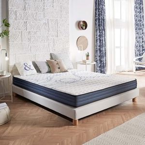 Naturalex - Colchón Viscoelástico 135x190 cm - Altura 21 cm - PerfectDream - Espuma Ultra Transpirable MemoFeel V30 + Blue Látex - Semifirme - Máximo Comfort - Hipoalergénico - Reversible