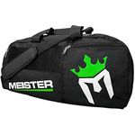 Meister Vented Convertible Duffel/Backpack Gym Bag - Ideal Carry-On - Black/Electric Green, Black w/Electric Green, 26" x 12" x 12"