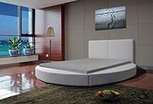 GREATIME Modern Round Bed, Queen Si
