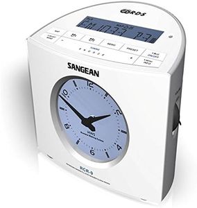 Sangean RCR9W RCR-9 - Radio Reloj Digital FM/Am con Alarma, Blanco