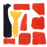 Kuuqa 9 Pieces Silicone Sealant Finishing Tools Smoothing Caulking Tool Kit for Kitchen Bathroom Floor Sealing, Red