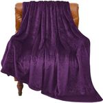 BEDELITE Fleece Blanket Twin Size Purple Throw Blankets for Couch & Bed, Luxury Plush Cozy Fuzzy Blanket 60x80 inches, Super Soft Warm Lightweight Throw Blanket for Travel Camping