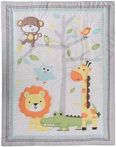 HMtideby Animal Themed Baby Toddler Blanket Quilt Cot Comforter Crib Baby Quilts for Boys and Girls Nursery Bed Throw Blanket 84x107cm, Lion, Monkey, Giraffe, Suitable for All Season