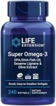 Life Extension Super Omega-3 EPA/DHA Fish Oil, Sesame Lignans & Olive Extract – Heart Health, Brain Health, Inflammation Health Support, Gluten-Free, Easy to Swallow, Non-GMO, 240 Softgels