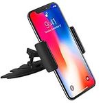 ipow Quick Installation CD Slot Car Cradle Phone Holder with Soft Rubber Clamp Compatible with All 4-7" iPhone 14/13/12/11 Pro Max Plus Mini, Xs XR X, Samsung S23, Plus,5s, Huawei etc