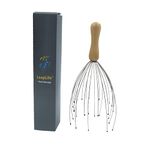 LeapLife 24 Fingers Head Massager Scalp Scratcher for Human or Pet Head Massage, Head Relaxing,Wood Handle for Comfortable Temple Massage,More Durable with Metal Fixed…