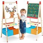 Kids Wooden Easel with Paper Roll, 
