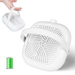 LIARTY Mini Portable Nail Dust Collector with High-Suction Vacuum for Nail Salon & Home, Rechargeable Small Quiet & Cordless, 60° Standing Use Design for Nail Art