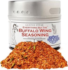 Everything But The Buffalo Wing Seasoning | All Natural | Hand Crafted | Non GMO | 2.3 oz (65g) | Gourmet Spice Mix | Small Batch | Artisanal Rub | Seasoning Pack | Magnetic Tin | Gustus Vitae | #233