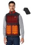 ORORO [Upgraded Battery] Men's Heated Vest, Up to 13.5 Hours of Warmth, Heating Vest with Heated Collar (Black, M)