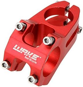 Wake 31.8 Stem 45mm Bike Stem Mountain Bike Stem Short Handlebar Stem for Most Bicycle, Road Bike, MTB, BMX, Fixie Gear, Cycling (Aluminum Alloy, Red)