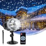 Christmas Projector Light,Snowfall LED Lights Christmas Decoration Projector Lights Outdoor Waterproof Remote Control Night Light Spotlight for New Year,Holiday Halloween Xmas Party, Wedding