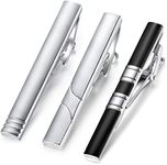 3pcs Set Honey Bear Mens Tie clip Bar- for Normal Size Tie, Business Wedding Gift (5.4cm,silver,black)