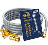 CALPOSE 15 Feet 5249 Propane to Natural Gas Conversion Kit for Blackstone 28”, 36” Griddle, 3/8 inch ID Natural Gas Hose Compatible for Tailgater, Rangetop Combo & Single Burner Rec Stove