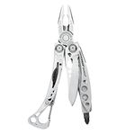 LEATHERMAN, Skeletool Lightweight Multitool with Combo Knife and Bottle Opener, Stainless Steel