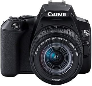 Canon EOS 250D DSLR Camera, Black – 18-55mm Lens Kit