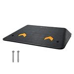 VEVOR Rubber Threshold Ramp, 4" Rise Doorway Ramp, 1 Pack with Channel Recycled Rubber Rated 3300 Lbs Load Capacity, Non-Slip Surface with Full Accessories for Wheelchair and Scooter