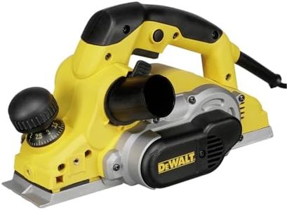 DeWalt D26500 Electric Planer, 1,050 Watt, Planer Width 82 mm, Max. Planing Depth 4 mm, Planing Thickness in 1/10 mm Steps Quick and Precise Adjustable, Suitable for Hard Wood Types, Includes Accessories