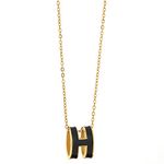 AIMADE H Necklace for Women18K Gold Plated Classic Letter Design Cute Fashion Necklace Pendant Jewelry Gifts for Women, 18K Gold Plated, No Gemstone