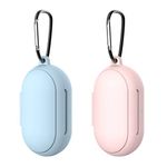 UKCOCO Earbuds Case Headphones Wireless 2 pcs Compatible for Samsung Plus Earbuds Case Silicone Portable Wireless Earphone Cover Shell Case (+Sky-Blue) Wireless Wireless Earphones