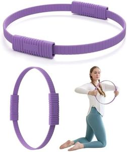 Pilates Ring, 13.5'' Silicone Magic Pilates Ring Fitness Circle, Lightweight & Durable Flexible Resistance Exercise Equipment for Toning Arms, Thighs/Legs, Core, Yoga & Physical Therapy (Purple)