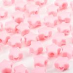 500PCS Acrylic Pink 13mm Star Beads Pony Beads Large Hole for Jewelry Making Bracelets Necklaces Earrings Key Chains DIY Birthday Gifts or Christmas Valentine's Day Present (Pink)