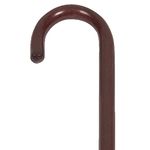 PCP Wood Cane with Round Handle, Crook Style & Walking Aid, Mahogany, Large