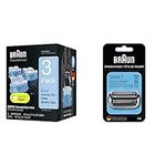 Braun Clean and Renew Refill, 3 Count (Transparent) & Braun Series 7 73s Electric Shaver Head, Silver Designed for Series 7 shavers (New Generation), 1 Count