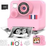 Yosfeng Instant Print Camera for Kids - Christmas Birthday Girls Gifts for Age 3 4 5 6 7 8 9 10 Year Old, 2.4 Inch Screen Kids Instant Camera, Kid Digital Video Cameras Toys with 32 GB SD Card